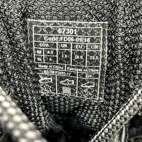 ACE Black Piston Mid Work Boots M 4.5/W 6 Shoes for Crews Slip Resistant - Picture 10 of 11